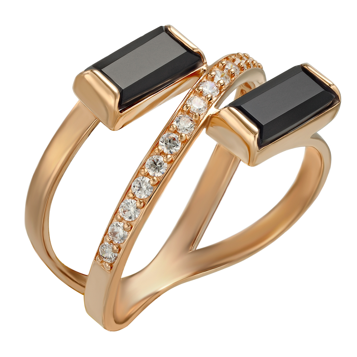 

Золотое кольцо с агатом и фианитами Tango Jewellery Company 369560 размер 18