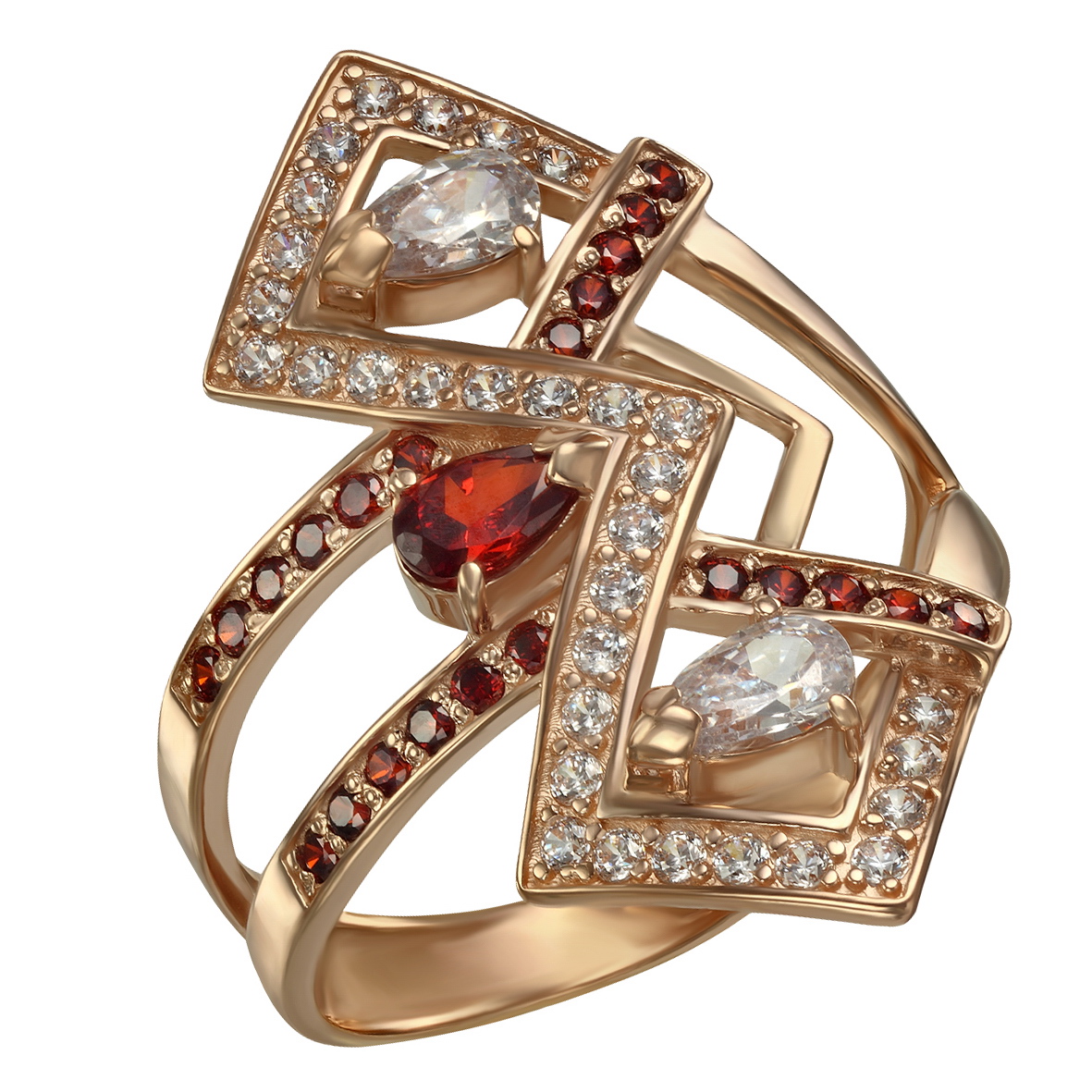 

Золотое кольцо с фианитами Tango Jewellery Company 380414 размер 18.5