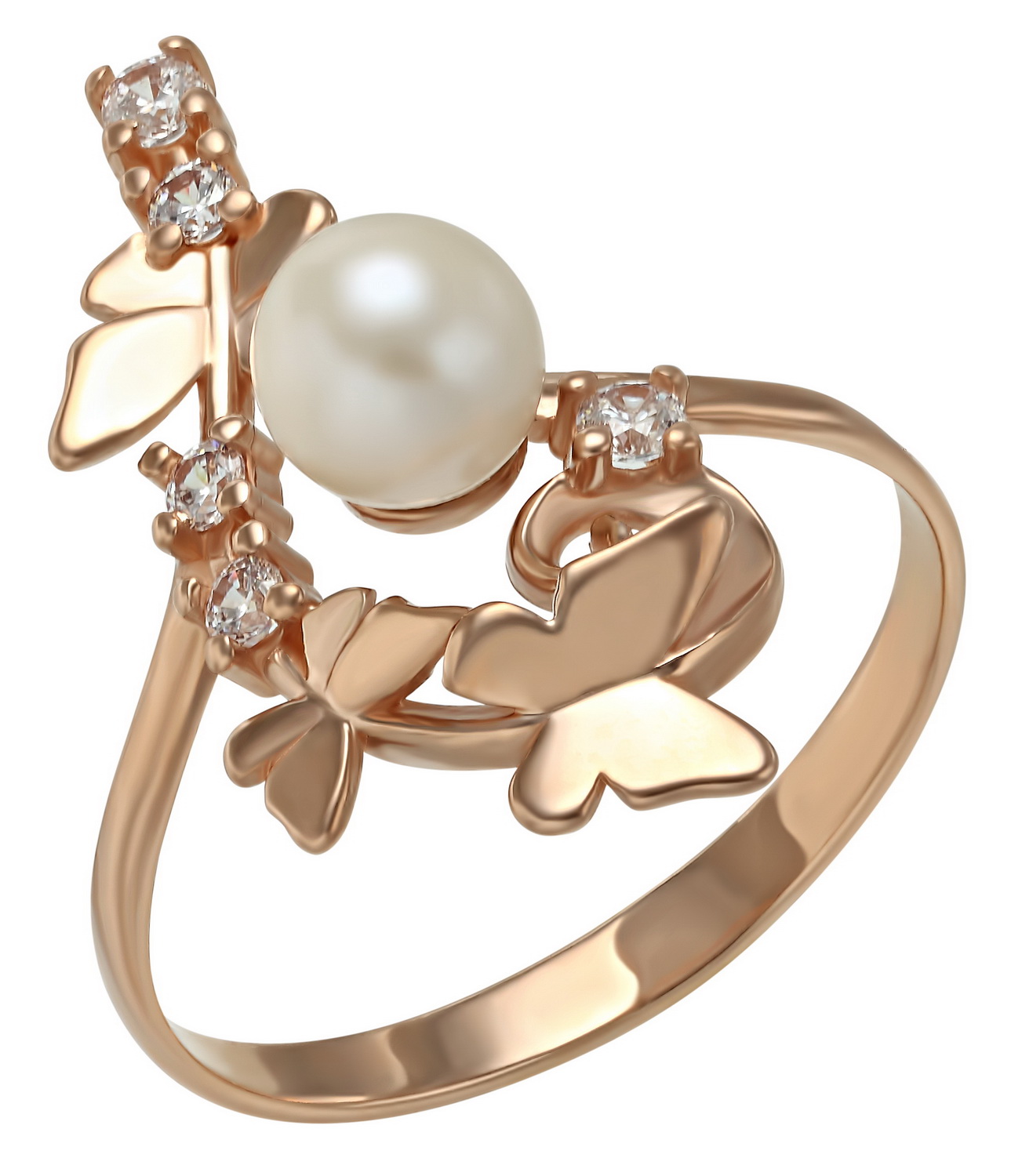 

Золотое кольцо с жемчугом и фианитами Tango Jewellery Company 380212 размер 17.5