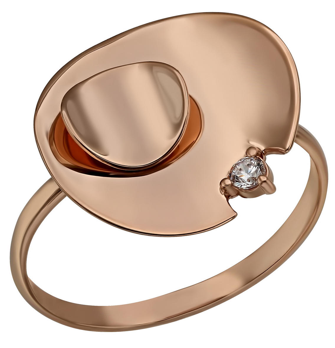 

Золотое кольцо с фианитом Tango Jewellery Company 380490 размер 18
