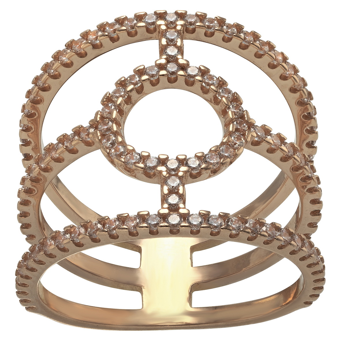 

Золотое кольцо с фианитами Tango Jewellery Company 380353 размер 19