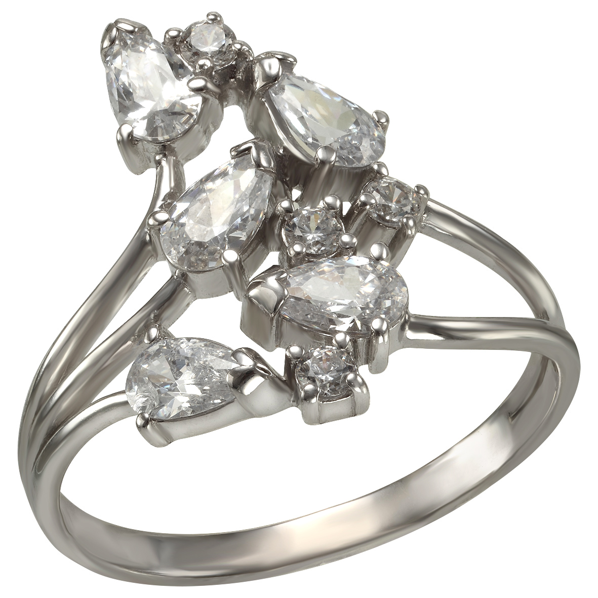 

Серебряное кольцо с фианитами Tango Jewellery Company 380415С размер 17