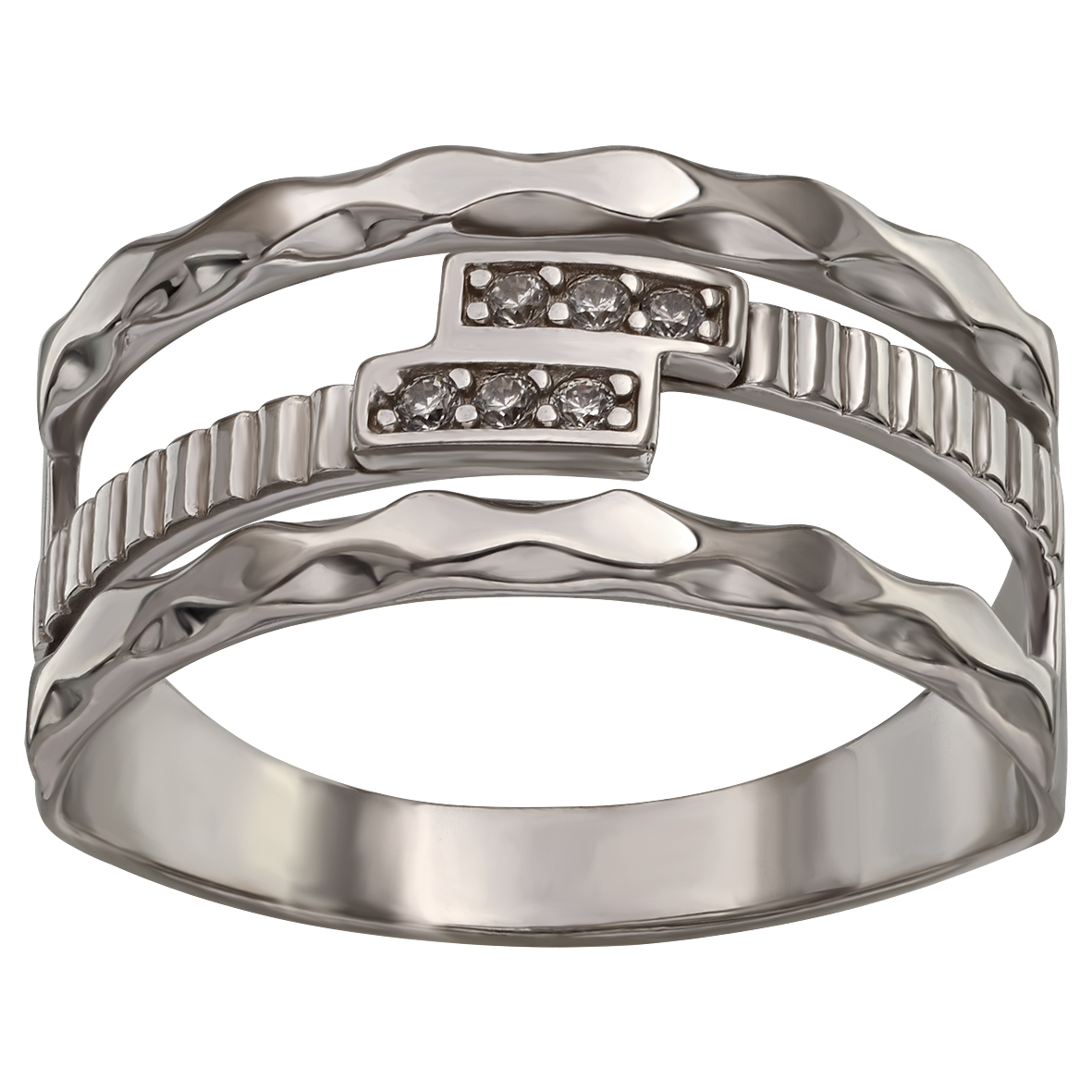 

Серебряное кольцо с фианитами Tango Jewellery Company 350069С размер 17.5