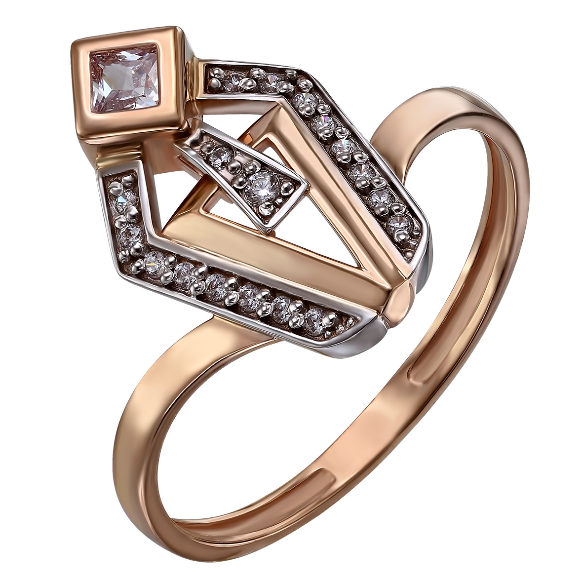 

Золотое кольцо с фианитами Tango Jewellery Company 350053 размер 16.5
