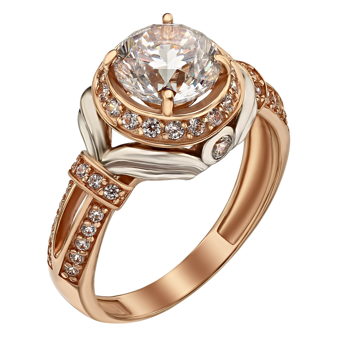 

Золотое кольцо с фианитами Tango Jewellery Company 350080 размер 18.5