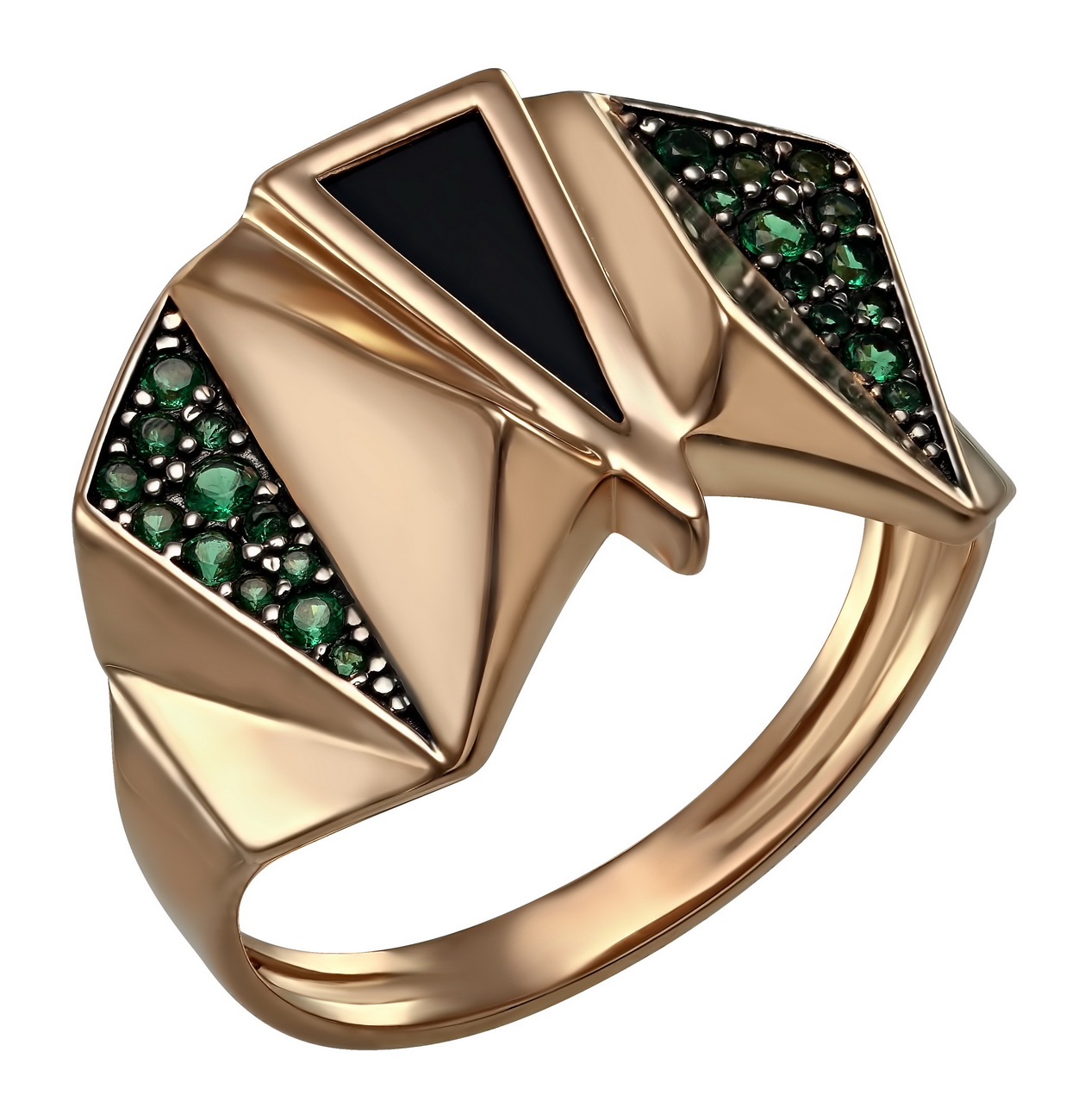 

Золотое кольцо с агатом и фианитами Tango Jewellery Company 369601 размер 18