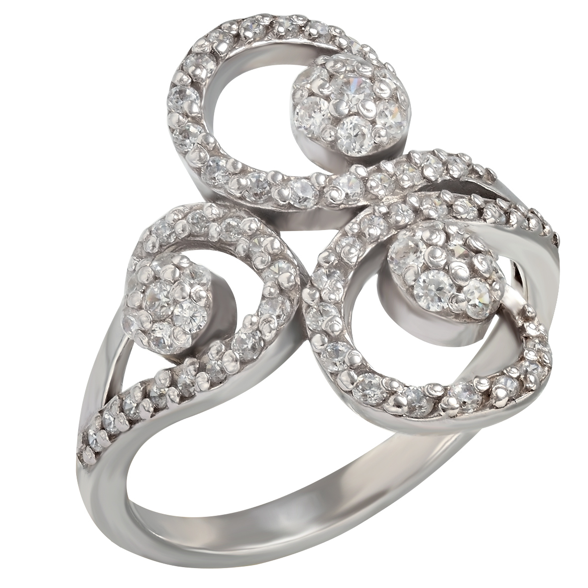 

Серебряное кольцо с фианитами Tango Jewellery Company 380060С размер 17.5