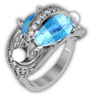 

Серебряное кольцо с жемчугом и фианитами Tango Jewellery Company 330827С размер 18.5