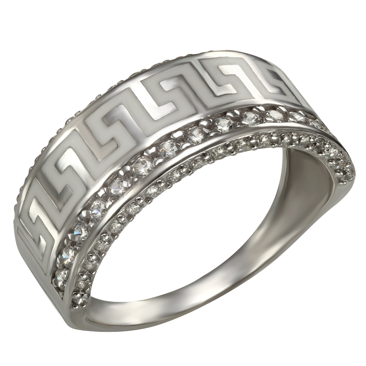 

Серебряное кольцо с фианитами и эмалью Tango Jewellery Company 380158А размер 18