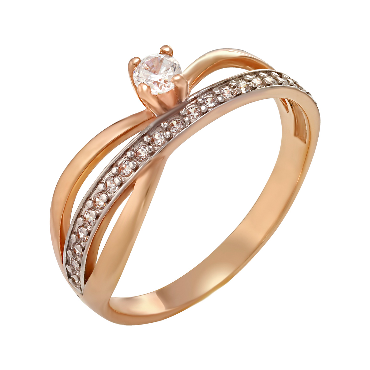 

Золотое кольцо с фианитами Tango Jewellery Company 380064 размер 18