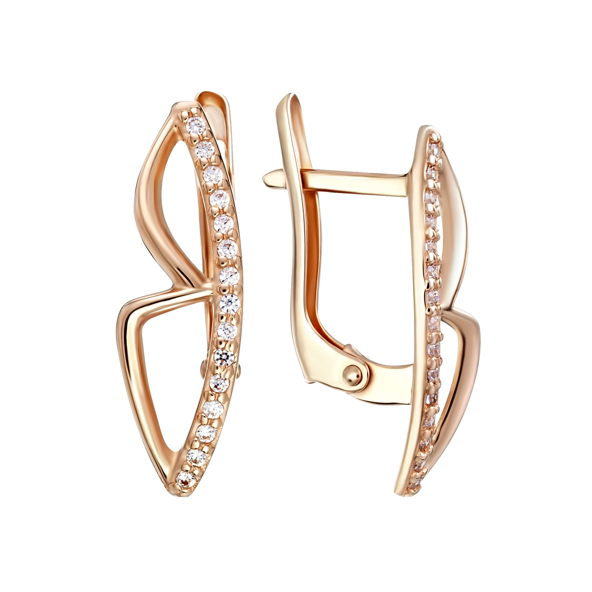 

Золотые серьги с фианитами Tango Jewellery Company 420820