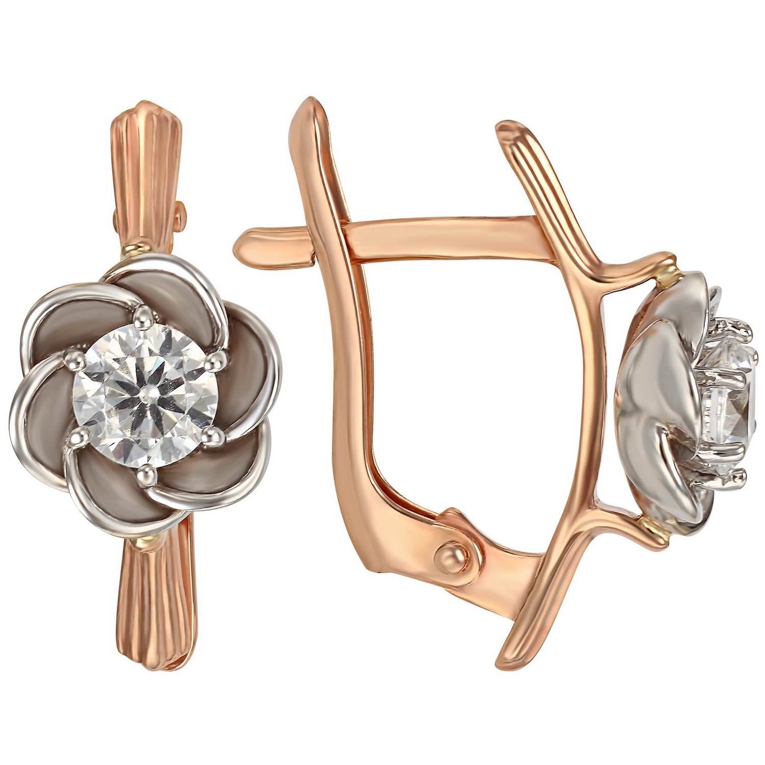 

Золотые серьги с фианитами Tango Jewellery Company 430838