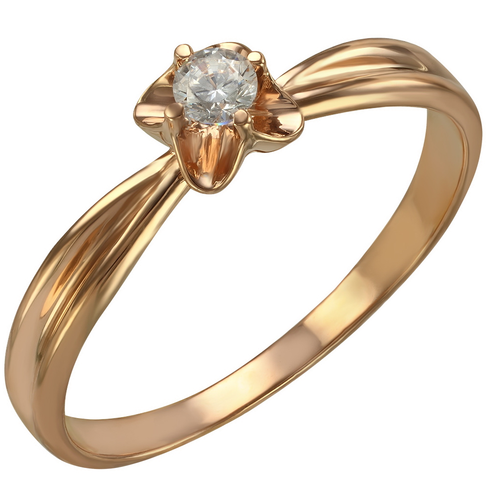 

Золотое кольцо "Свидание любви" с фианитом Tango Jewellery Company 380383 размер 16