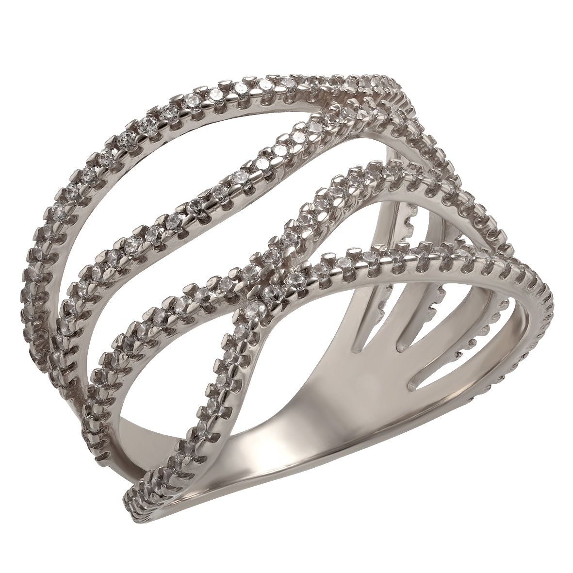

Серебряное кольцо с фианитами Tango Jewellery Company 380347С размер 18.5