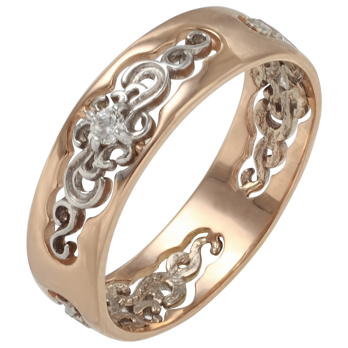 

Золотое кольцо с фианитами Tango Jewellery Company 330999 размер 17