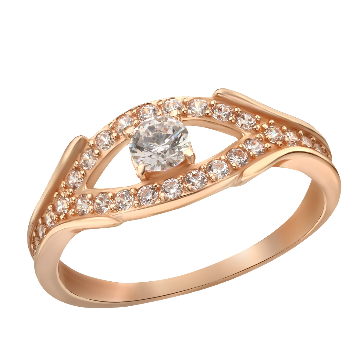 

Золотое кольцо с фианитами Tango Jewellery Company 380583 размер 18
