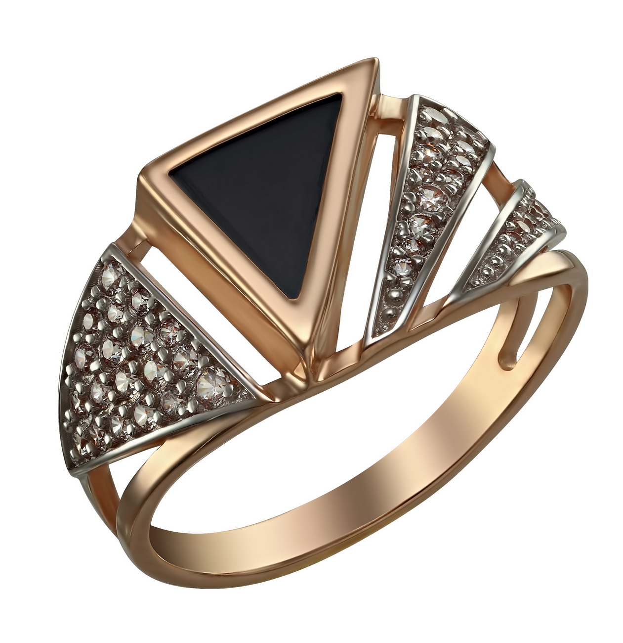 

Золотое кольцо с агатом и фианитами Tango Jewellery Company 369606 размер 18