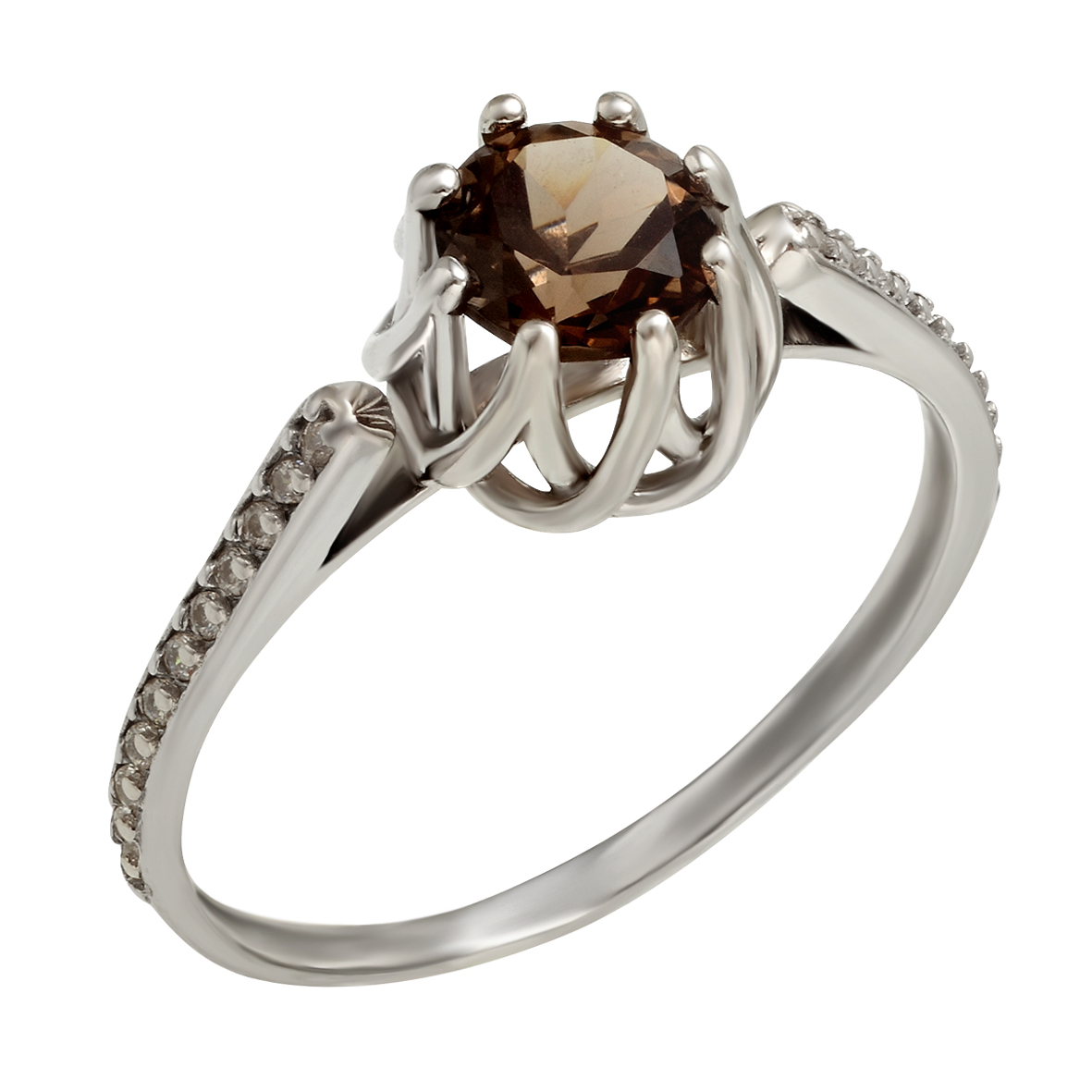 

Серебряное кольцо с кварцем и фианитами Tango Jewellery Company 378686С размер 18.5