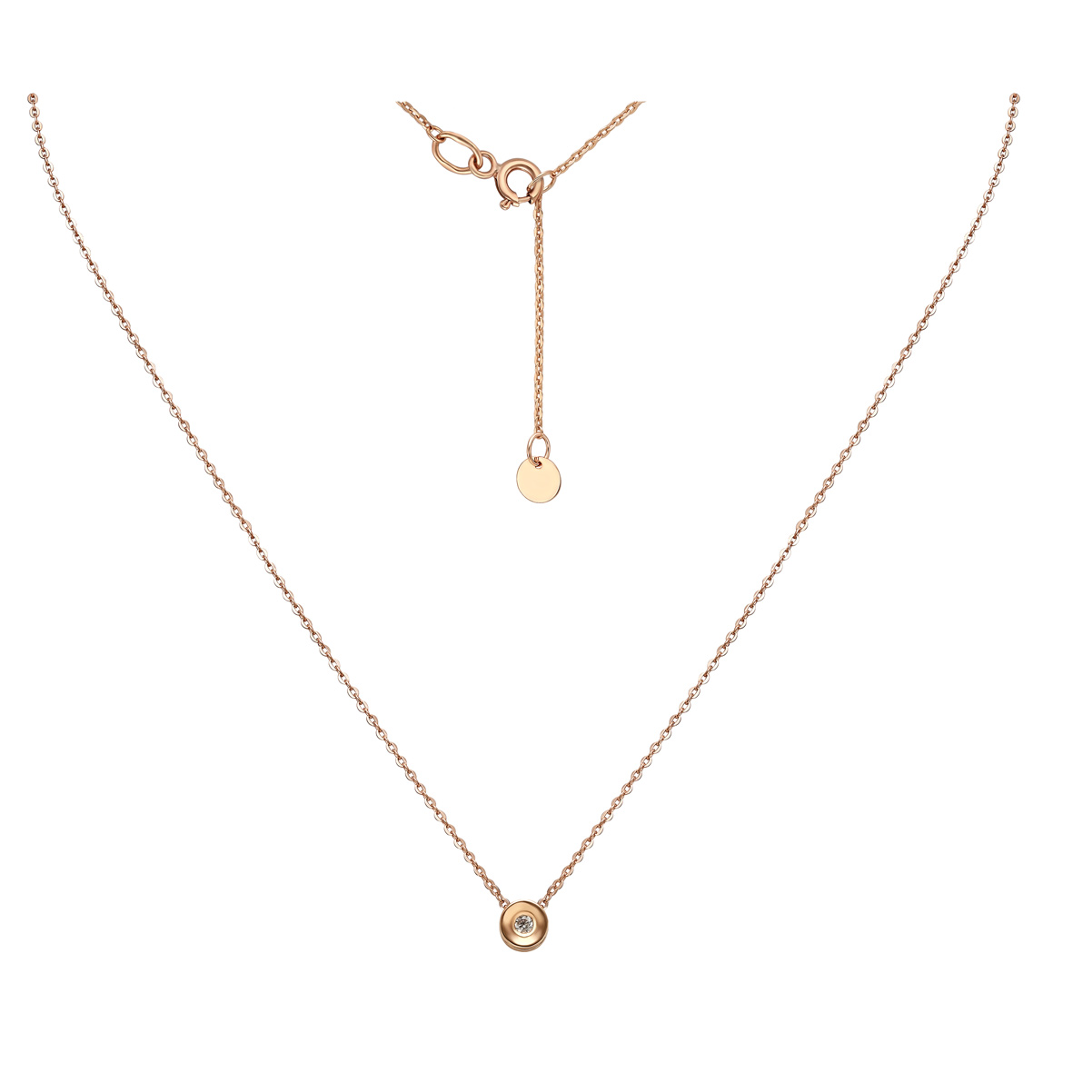 

Золотое колье с фианитом Tango Jewellery Company 860118 размер 500