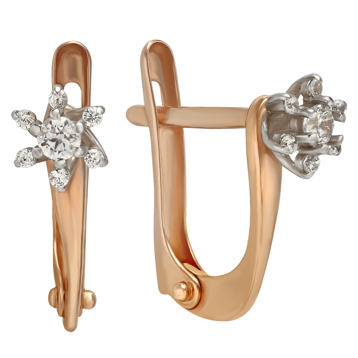 

Золотые серьги с фианитами Tango Jewellery Company 430881