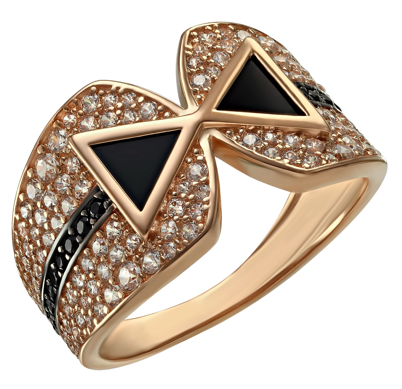 

Золотое кольцо с агатом и фианитами Tango Jewellery Company 369595 размер 18