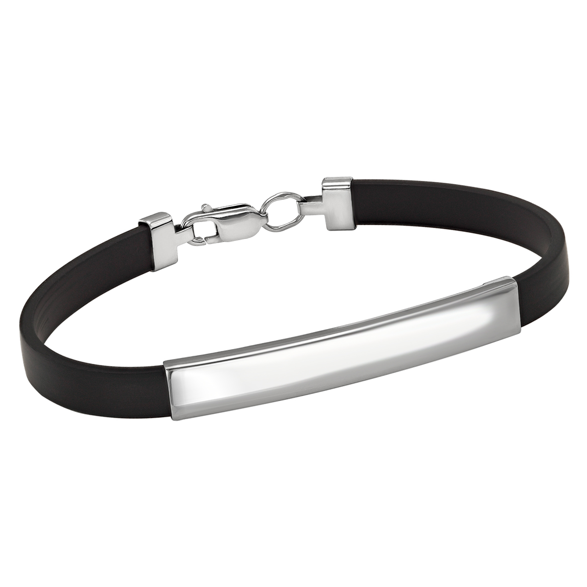 

Серебряный браслет с каучуком Tango Jewellery Company 910055С размер 200