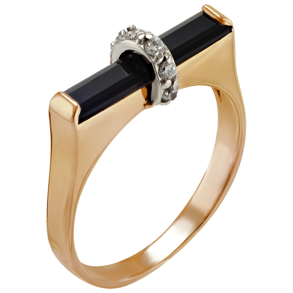 

Золотое кольцо с агатом и фианитами Tango Jewellery Company 379645 размер 17