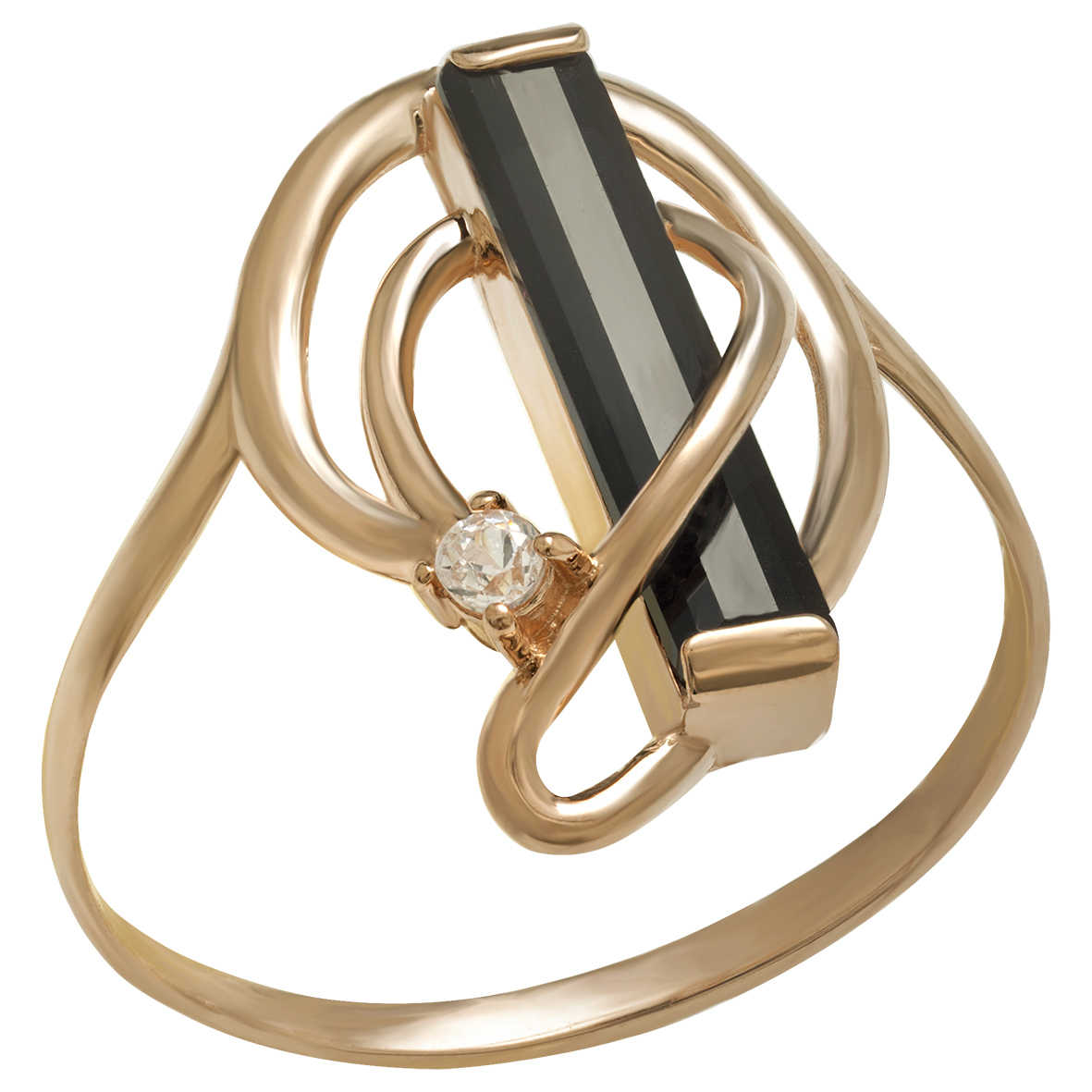 

Золотое кольцо с агатом и фианитом Tango Jewellery Company 369541 размер 18