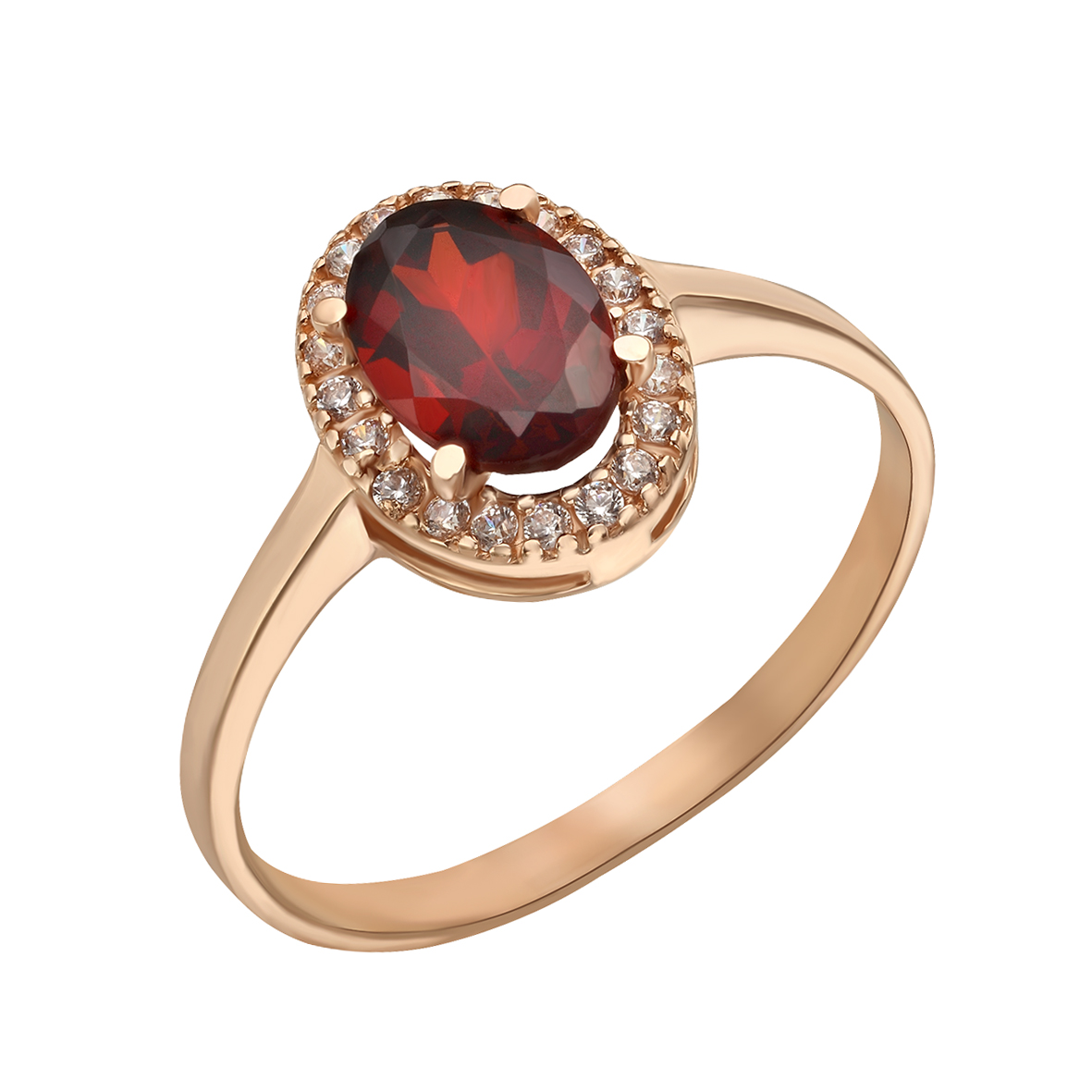

Золотое кольцо с гранатом и фианитами Tango Jewellery Company 364665 размер 19.5