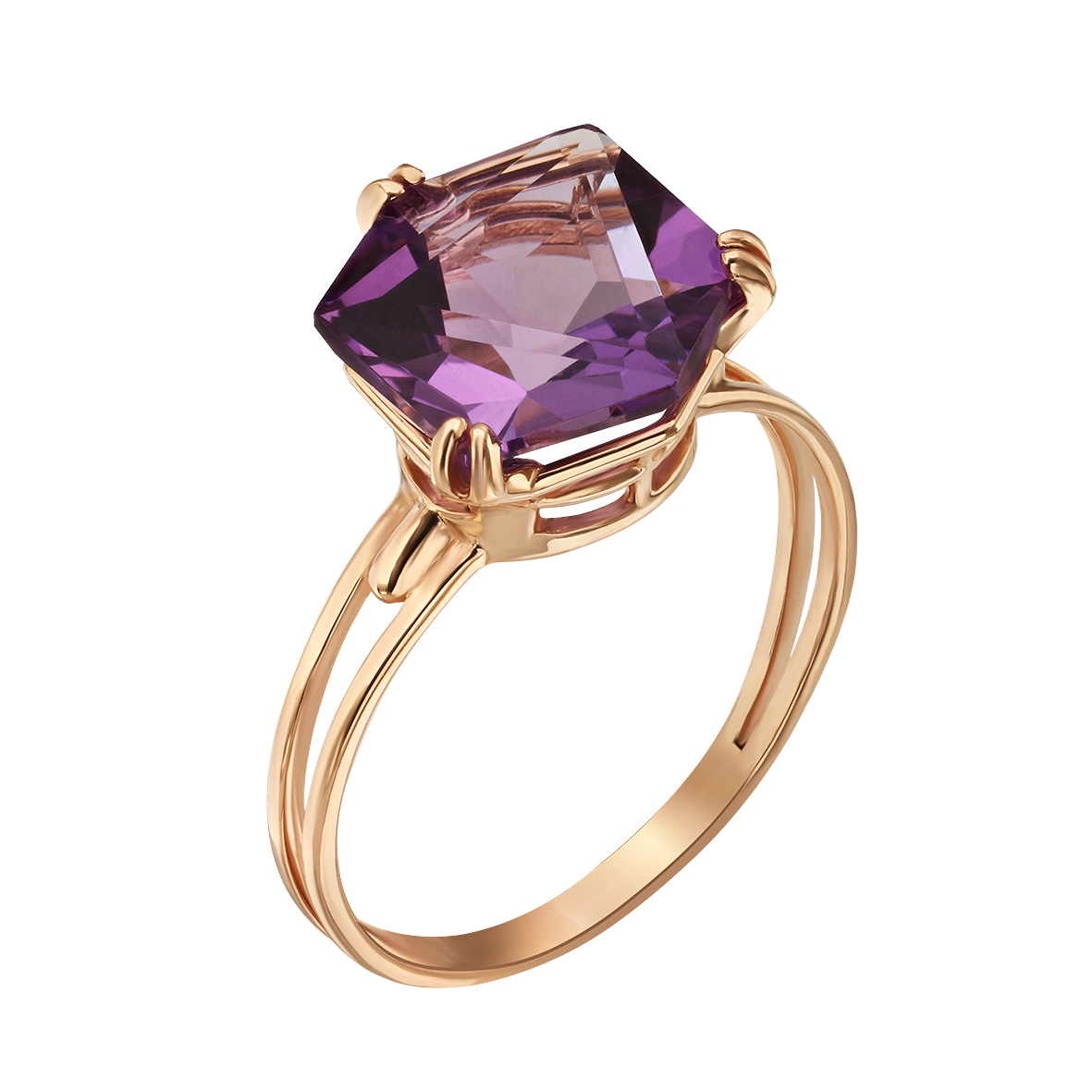 

Золотое кольцо с аметистом Tango Jewellery Company 363682 размер 18