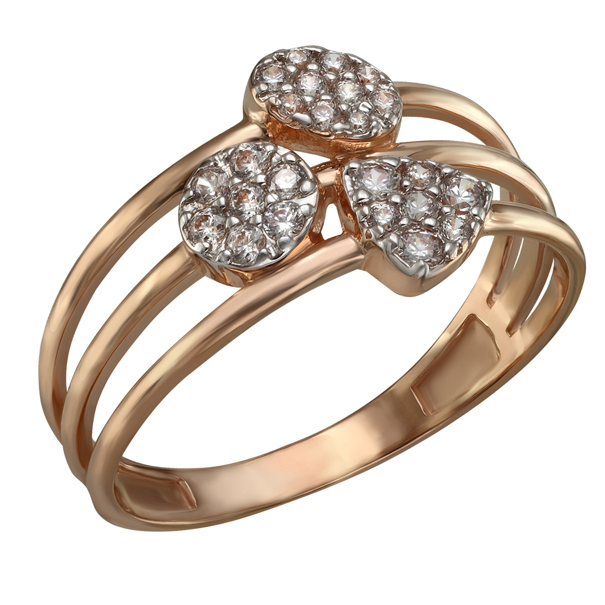 

Золотое кольцо "Элегантность" с фианитами Tango Jewellery Company 380431 размер 17