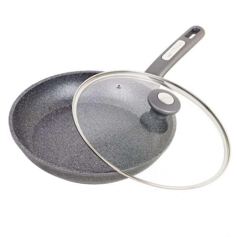 

Сковорода с гранитным антипригарным покрытием с крышкой d=30 см Kamille KM-4274GR