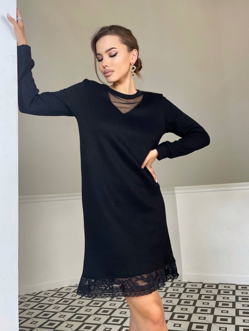 

Женское ангоровое платье Le'Katrin 5284- Черный, Женское ангоровое платье Le'Katrin 5284-M Черный