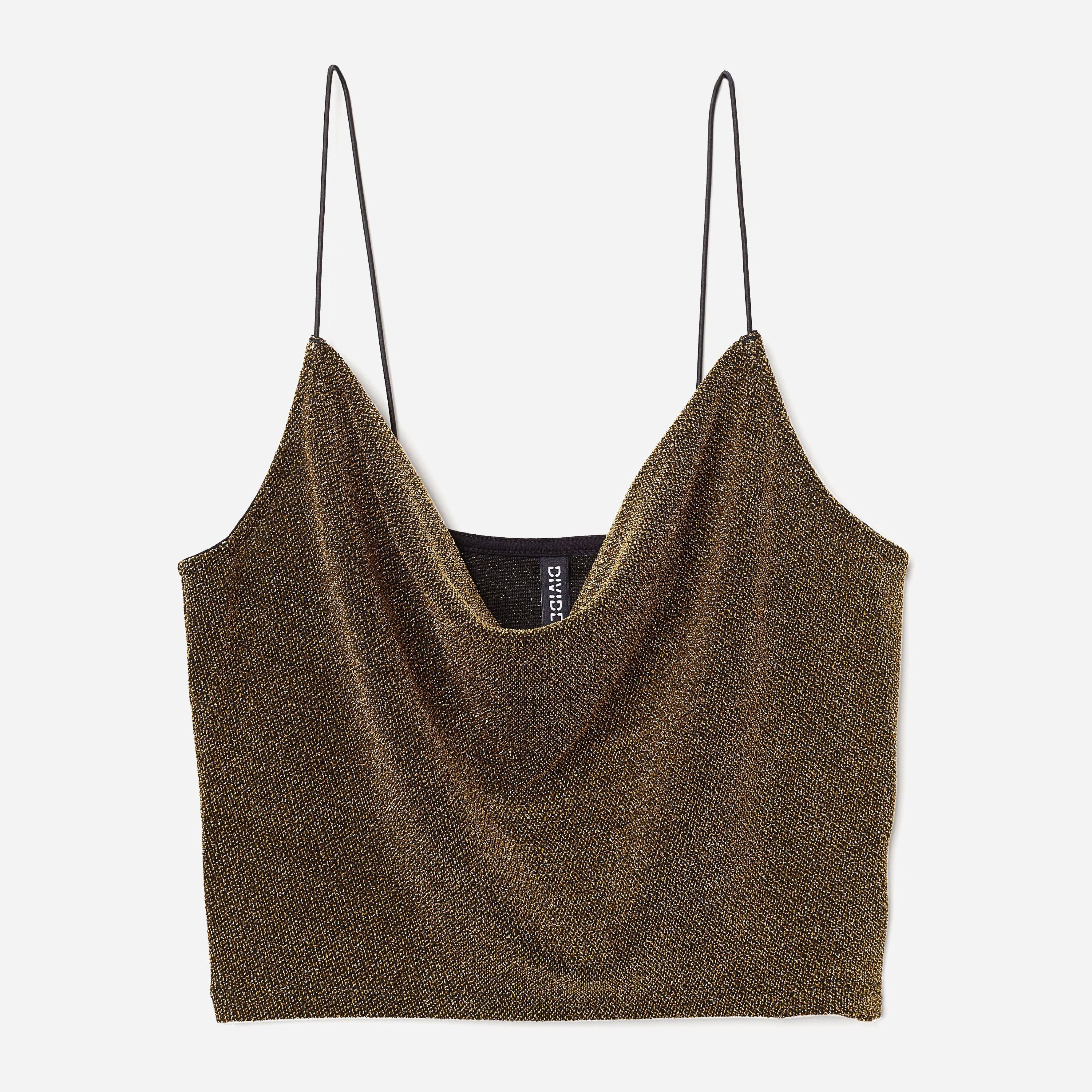 

Топ H&M 0657913-8  Золотистый, Топ H&M 0657913-8 L Золотистый