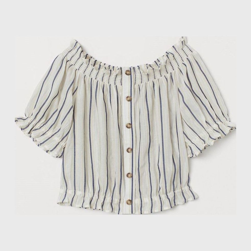 

Топ H&M V0737137  Бежевый с голубым, Топ H&M V0737137 42 Бежевый с голубым