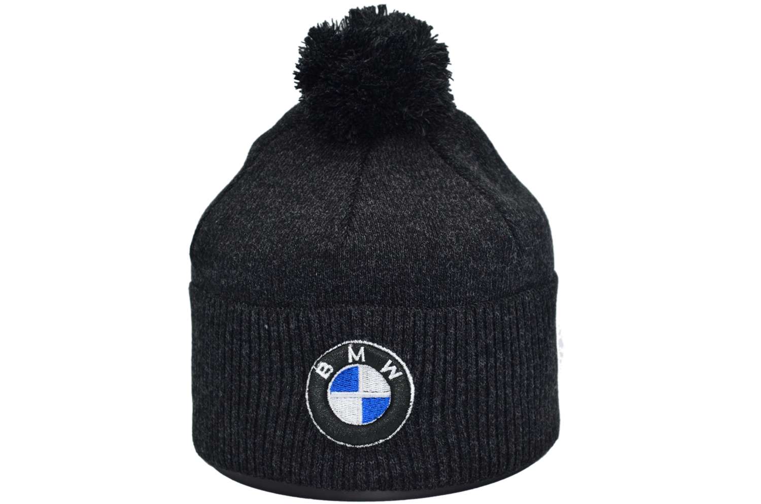 

Шапка з помпоном Flexfit BMW 55-59 см темно-серый меланж (F-0918-615)