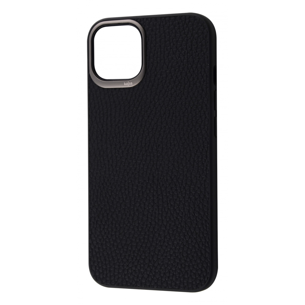 

Чехол Kajsa Grainy Leather iPhone 13 black Черный
