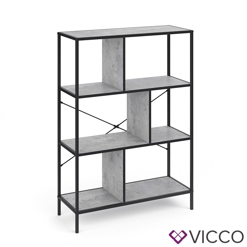 

Cтеллаж лофт 113х80, Vicco Fyrk, цвет бетон