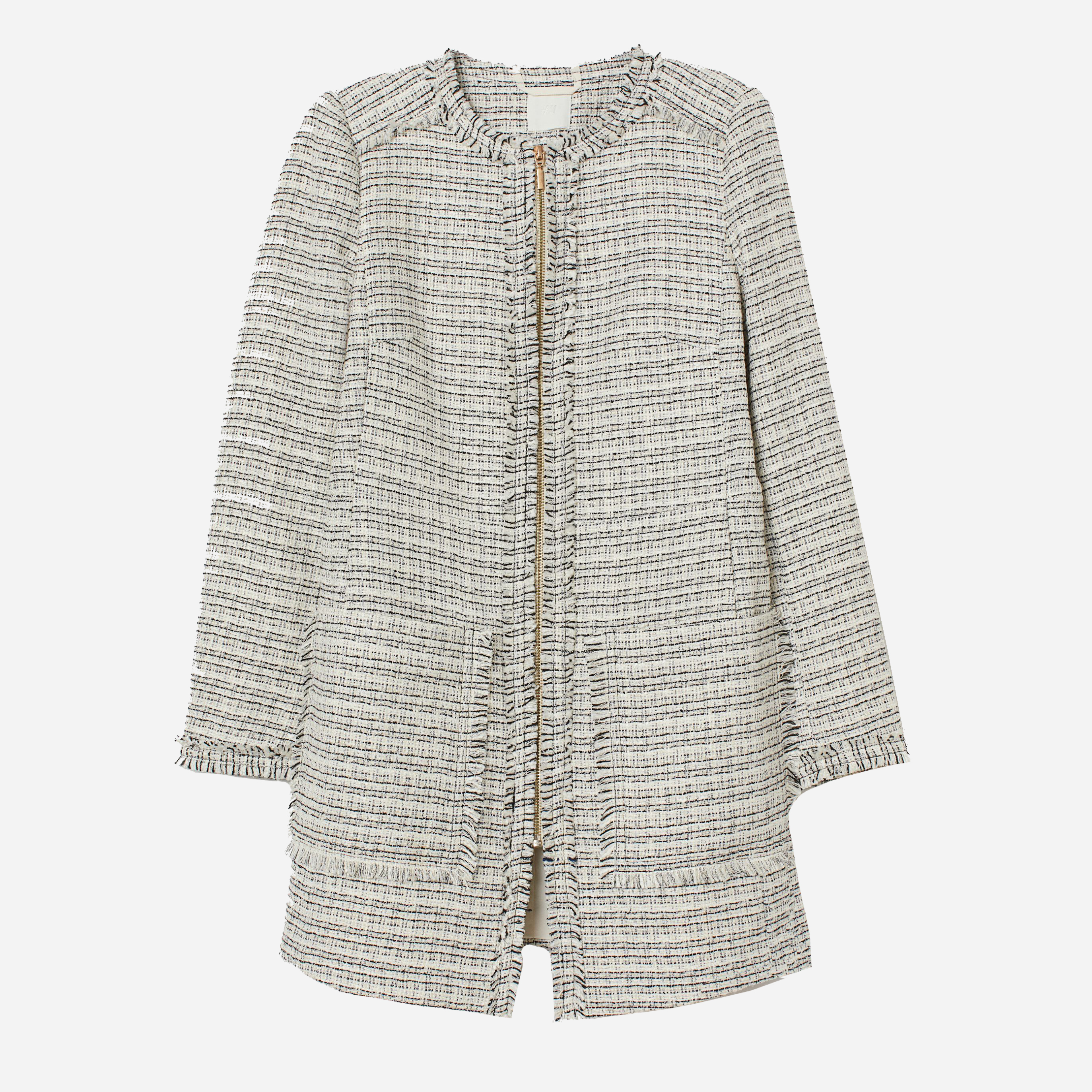 

Пальто H&M 0833534  Черное с белым, Пальто H&M 0833534 36 Черное с белым