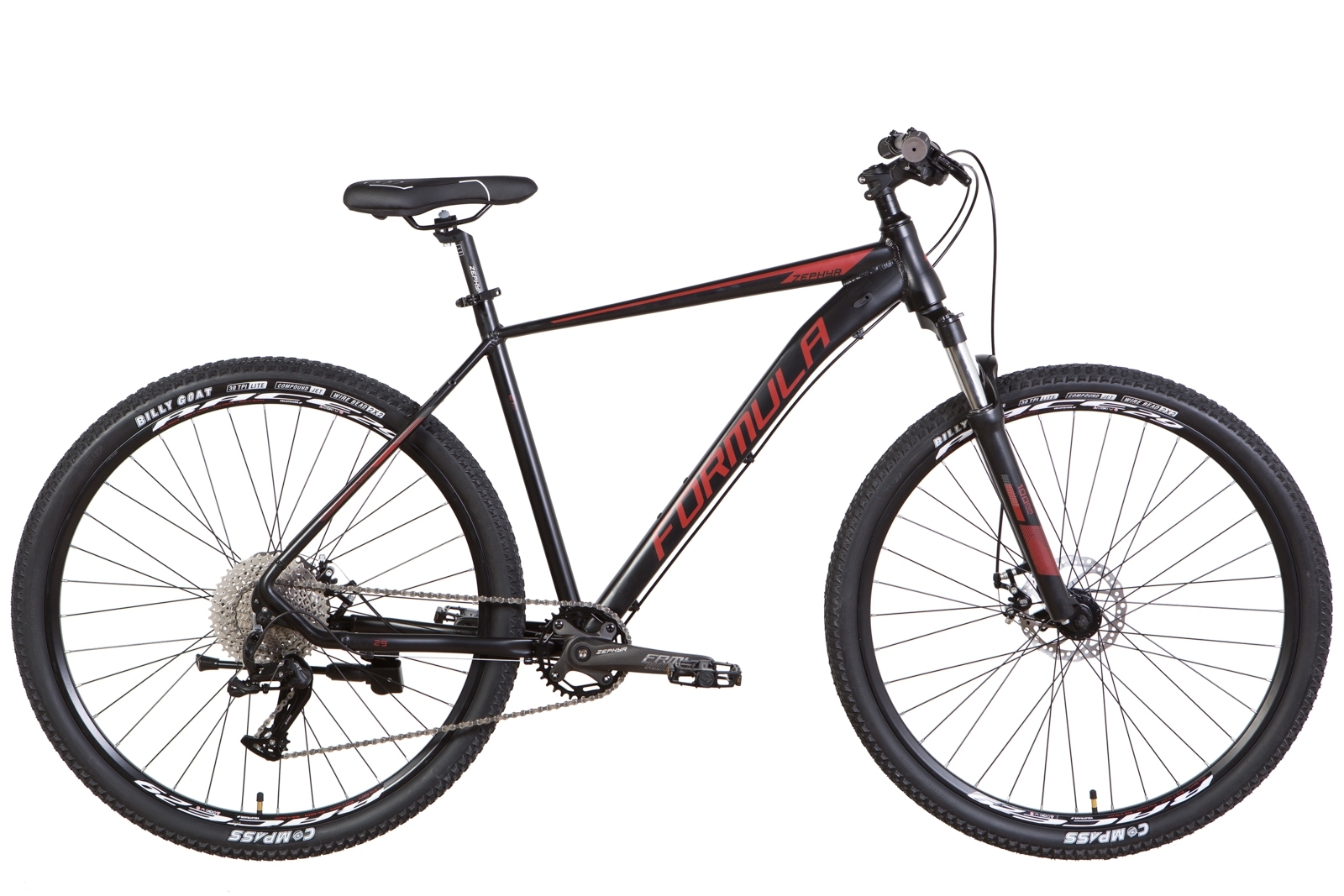 

Велосипед 29" Formula ZEPHYR 1.0 DD 21" черный с красным (м) 2022