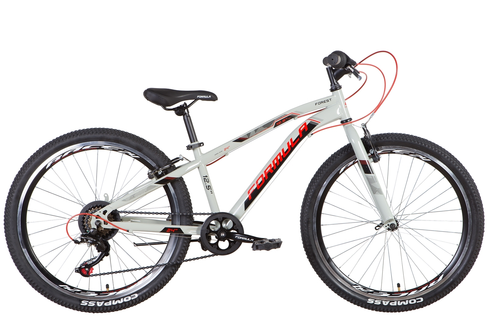 

Велосипед 24" Formula FOREST Vbr 12,5" серо-красный 2022