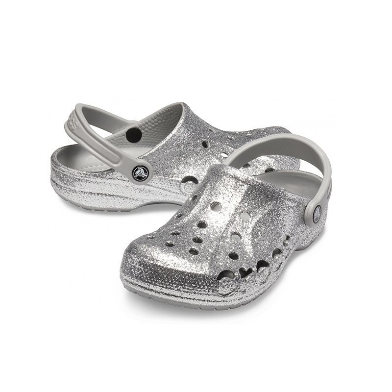 

Сабо Crocs Baya Glitter, W8, серебро, 38-39