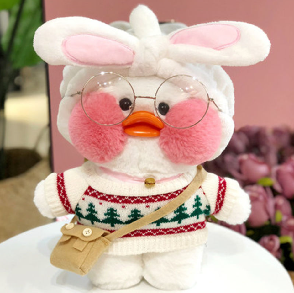 

Мягкая уточка с очками Лалафанфан (Lalafanfan Duck) 30 см, Mod 10