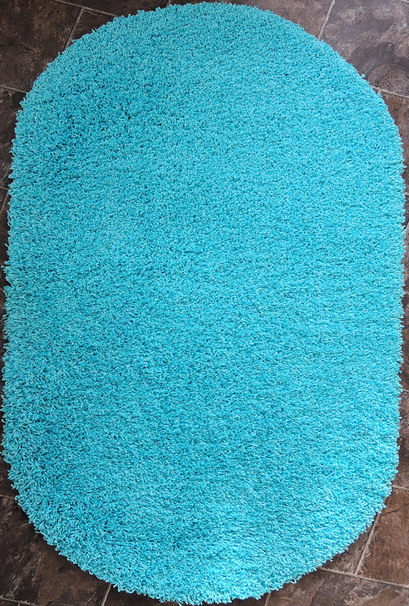

Ковер с высоким ворсом Loca 6365A aqua овал 1.50х3.00
