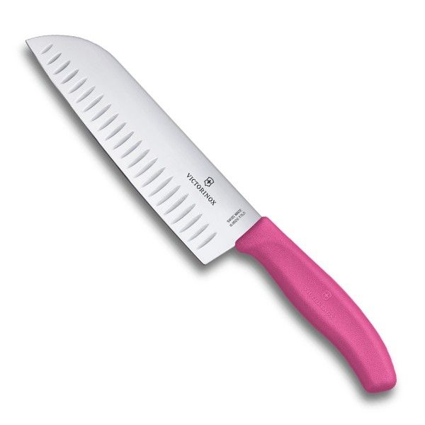 

Нож кухонный Victorinox Santoku 17 cм розовый 6.8526.17L5B