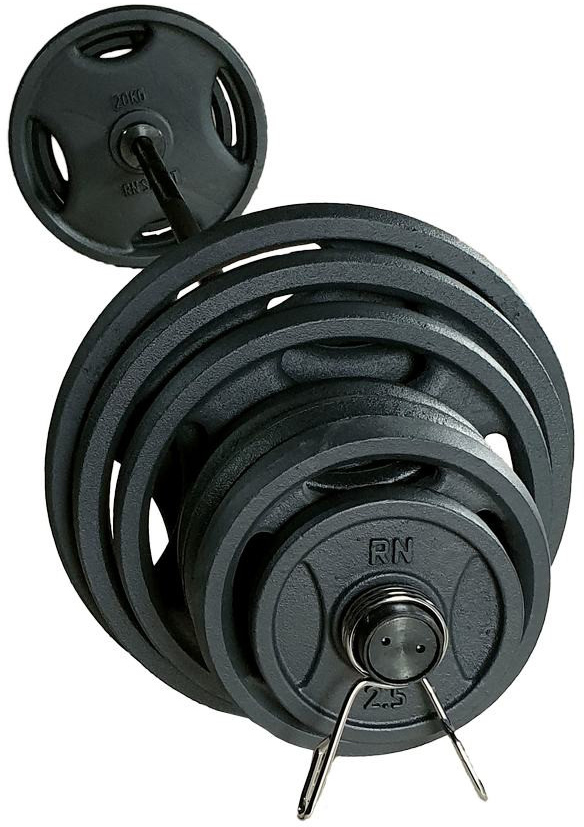 

Олимпийская металлическая штанга RN-Sport Quatro 105 кг (2х20, 2х10, 4х5, 4х2.5 + гриф 2.2 м) (RN_Ch105)