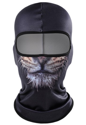 

Балаклава 3D с флисом теплая Тигр темный нос (4) (623528334) Зверомаска One Size