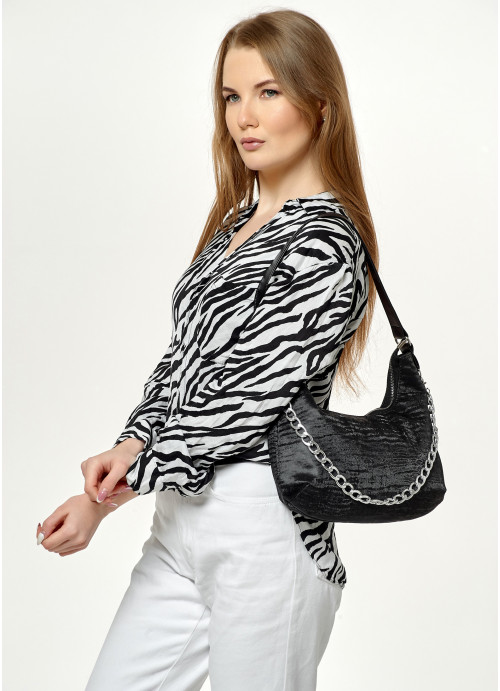 

Женская сумка лодочка Sambag 32х19х8 см Черный 000195646