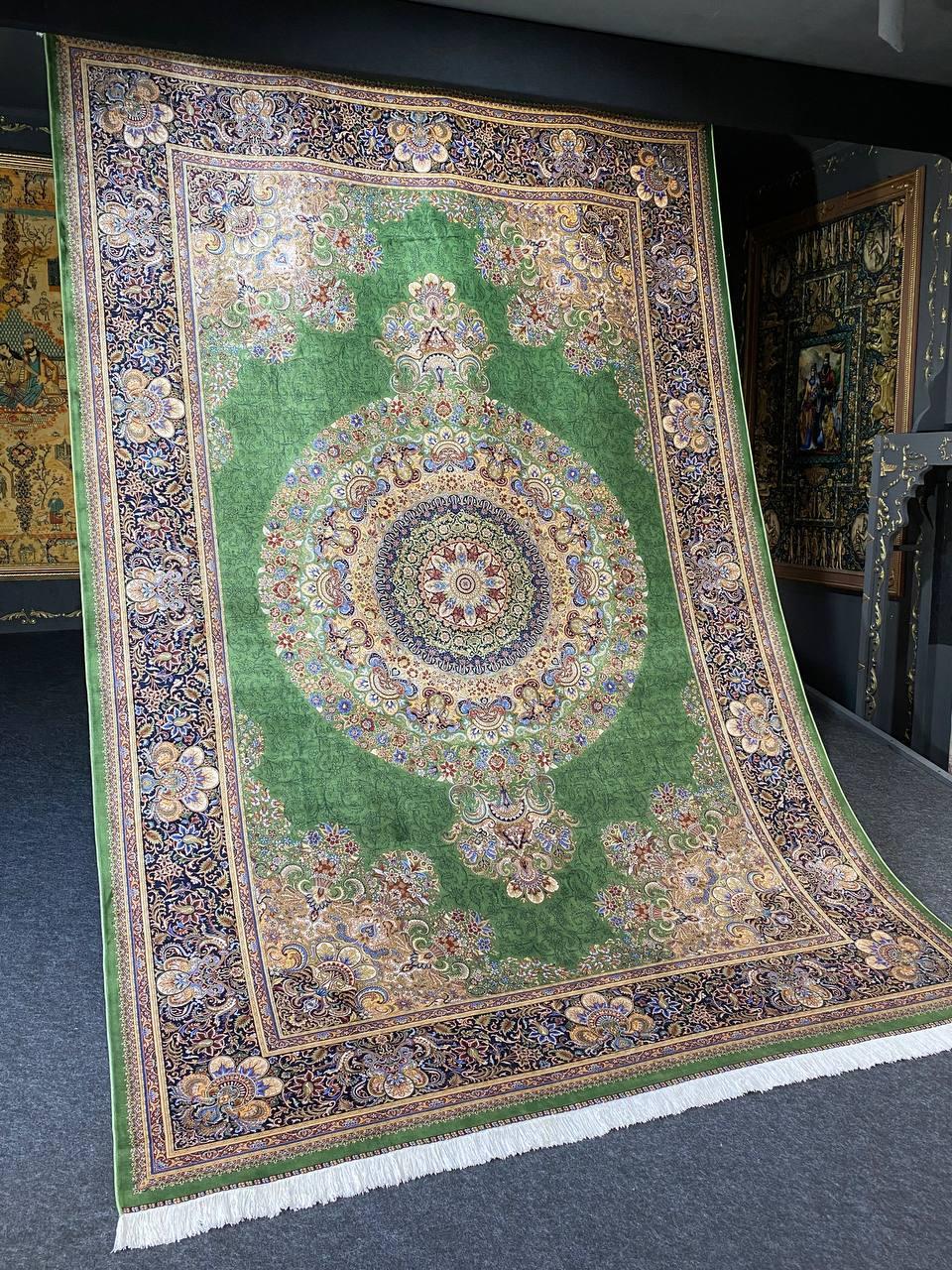 

Ковер Faravahar Silk 200х300 Зеленый с бежевым (О-1028)