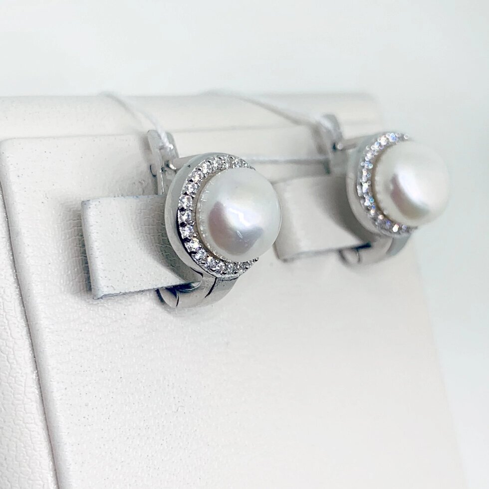 

Сережки серебряные с жемчугом 4,54 г